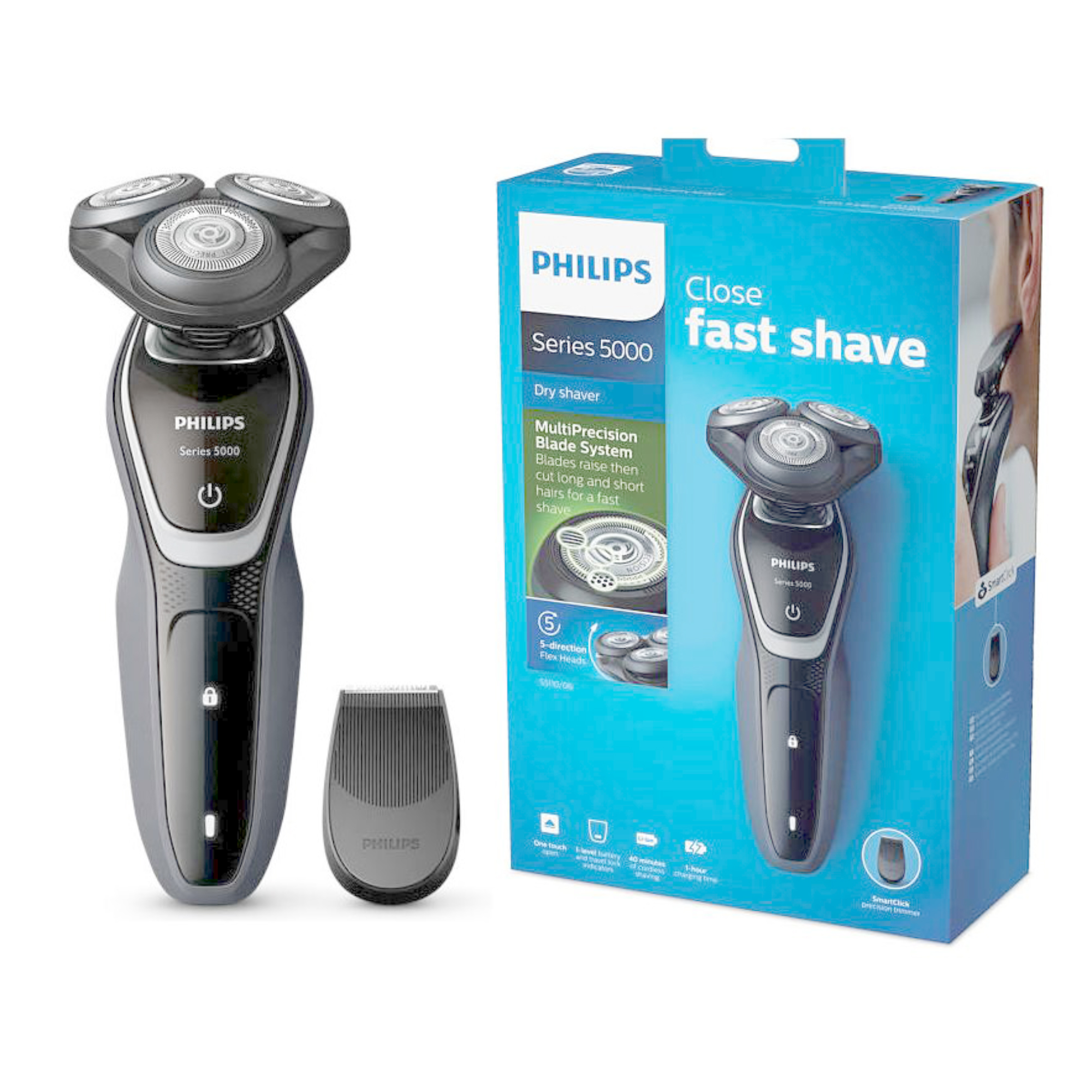 PHILIPS dry electric shaver with precision trimmer - GotDeal
